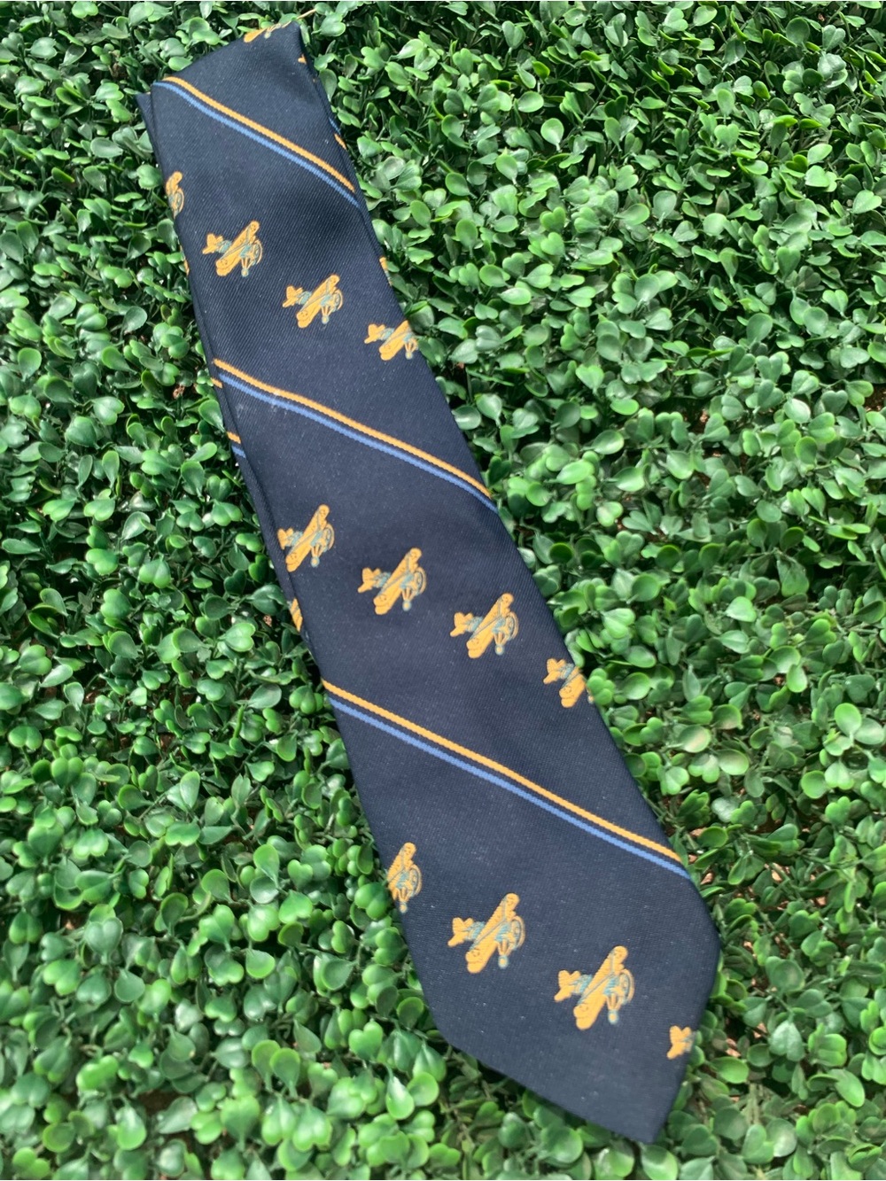 Vintage 70s Prince Consort for The Air Force Museum antique planes poly tie